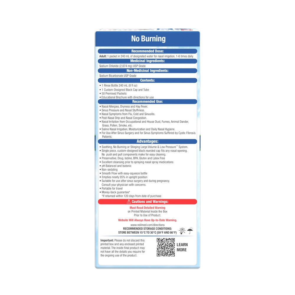 Sinus Rinse Kit with 50 Packets