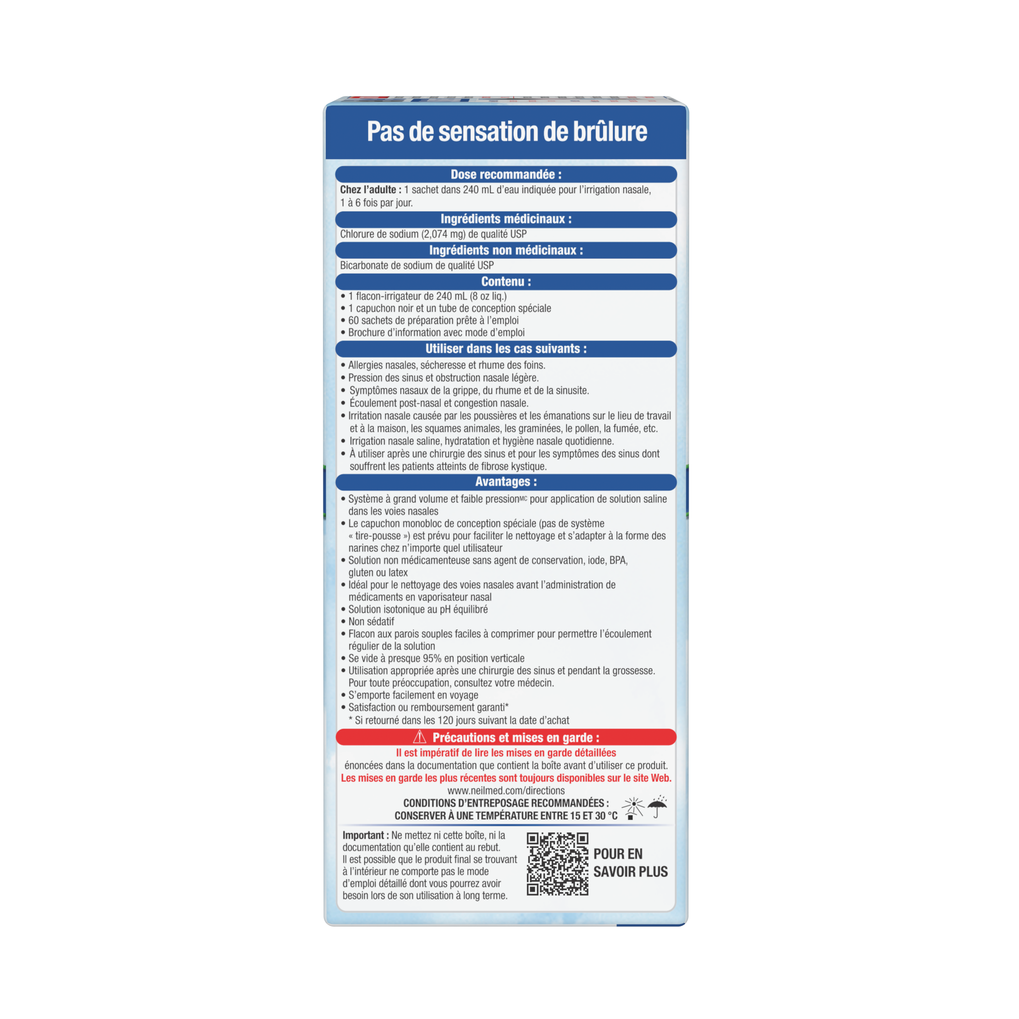 Sinus Rinse Kit with 60 Packets