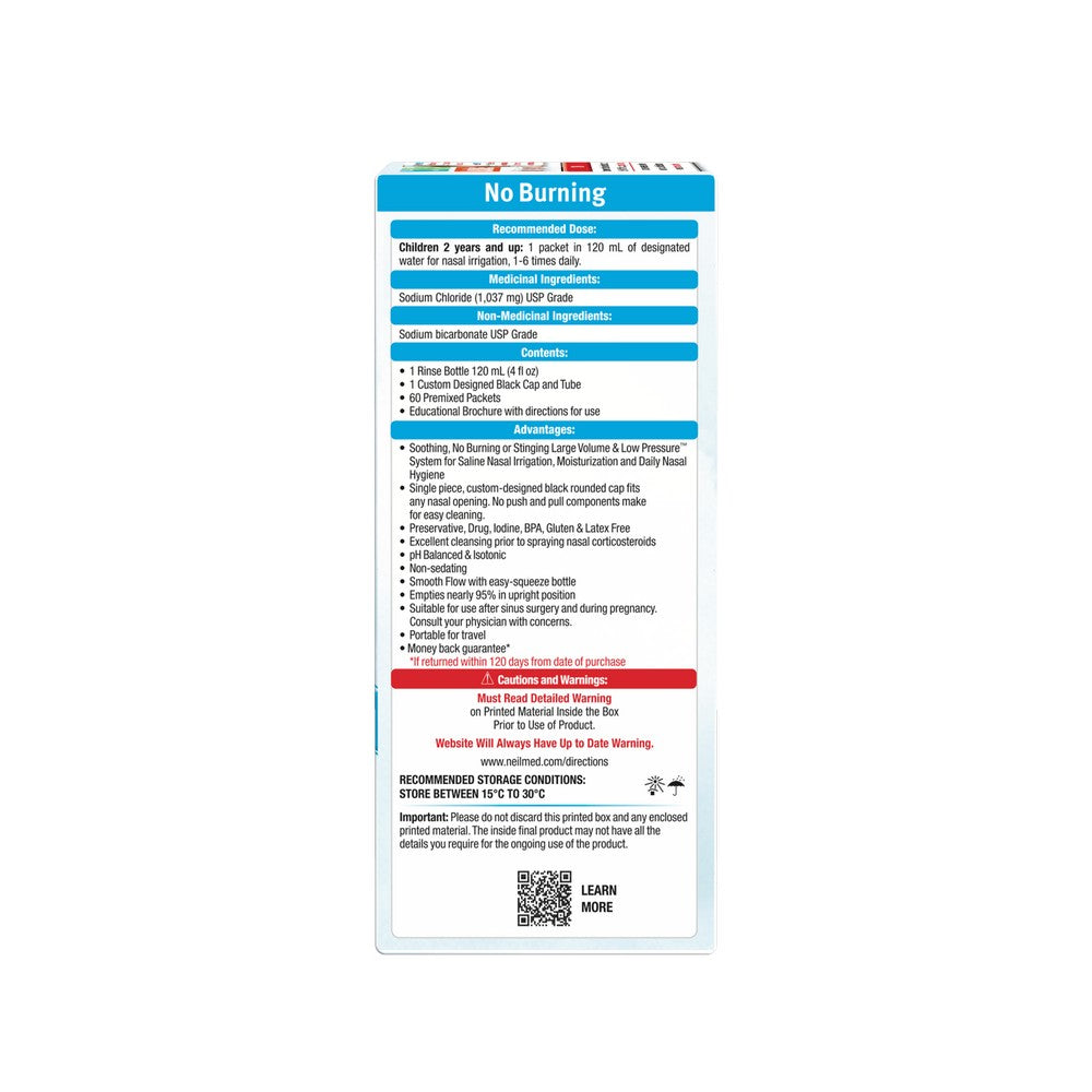 Sinus Rinse Pediatric Kit with 60 Packets
