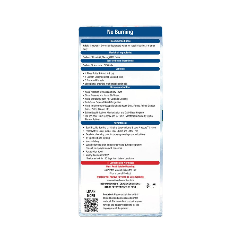 Sinus Rinse Starter Kit with 5 Packets