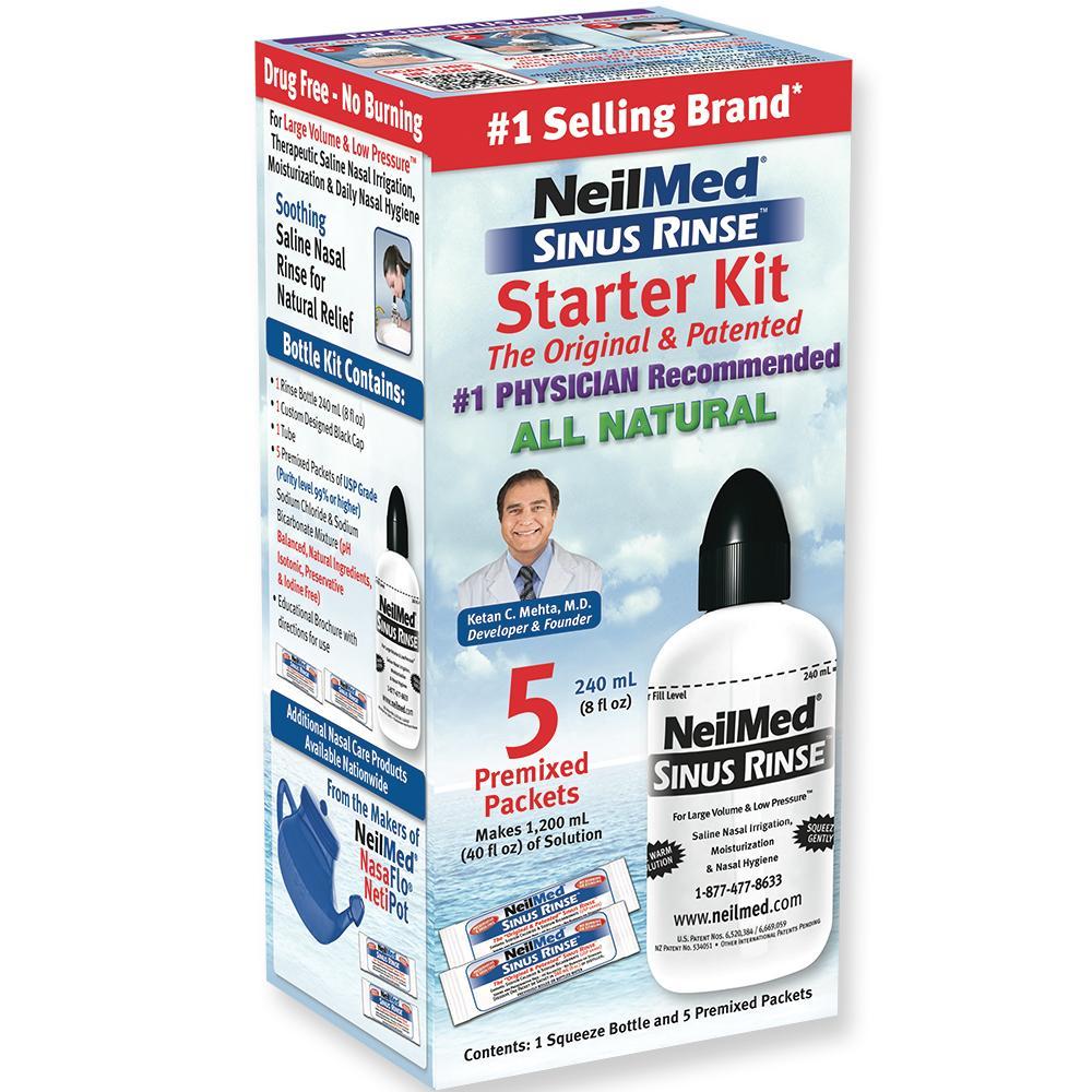 Sinus Rinse Bottle Kit with 5 Packets
